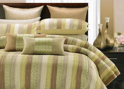 SILK TAFFETA FABRIC Apple Green &amp; Cream colour gorgeous plaids 54&quot; wideTAFC30[4]
