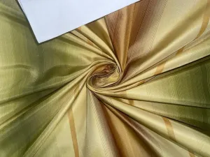 SILK TAFFETA FABRIC Green, orange, yellow and cream 54" wide TAFS21[2]