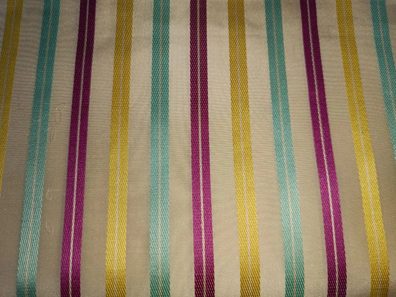SILK TAFFETA FABRIC MULTI COLOUR 54&quot; WITH STRIPES-54&quot; wide TAF127[5]
