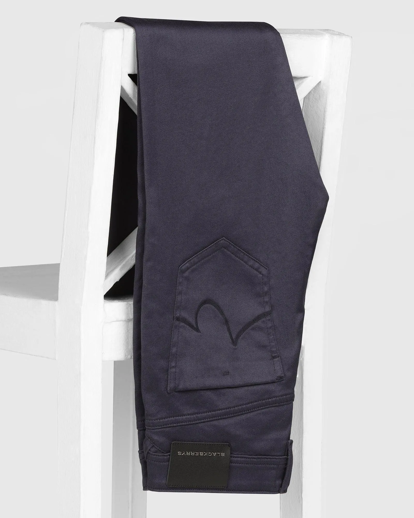 Slim Yonk Fit Navy Textured Jeans - Abto