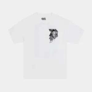 Snake Graphic Mens Short Sleeve Shirt (White/Black)