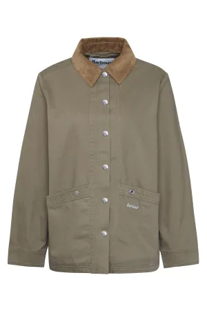 Sonnie Cotton Twill Casual Jacket - Dusky Green