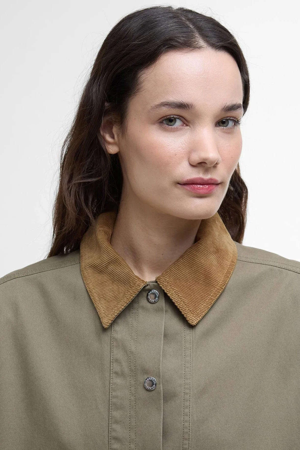 Sonnie Cotton Twill Casual Jacket - Dusky Green