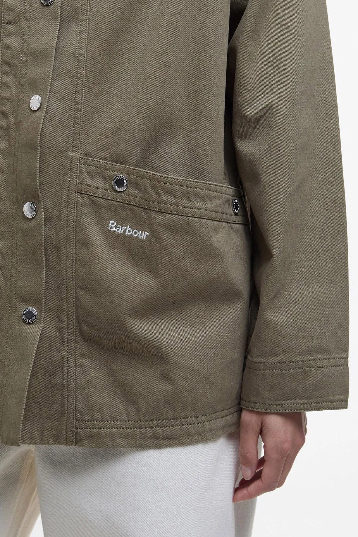 Sonnie Cotton Twill Casual Jacket - Dusky Green