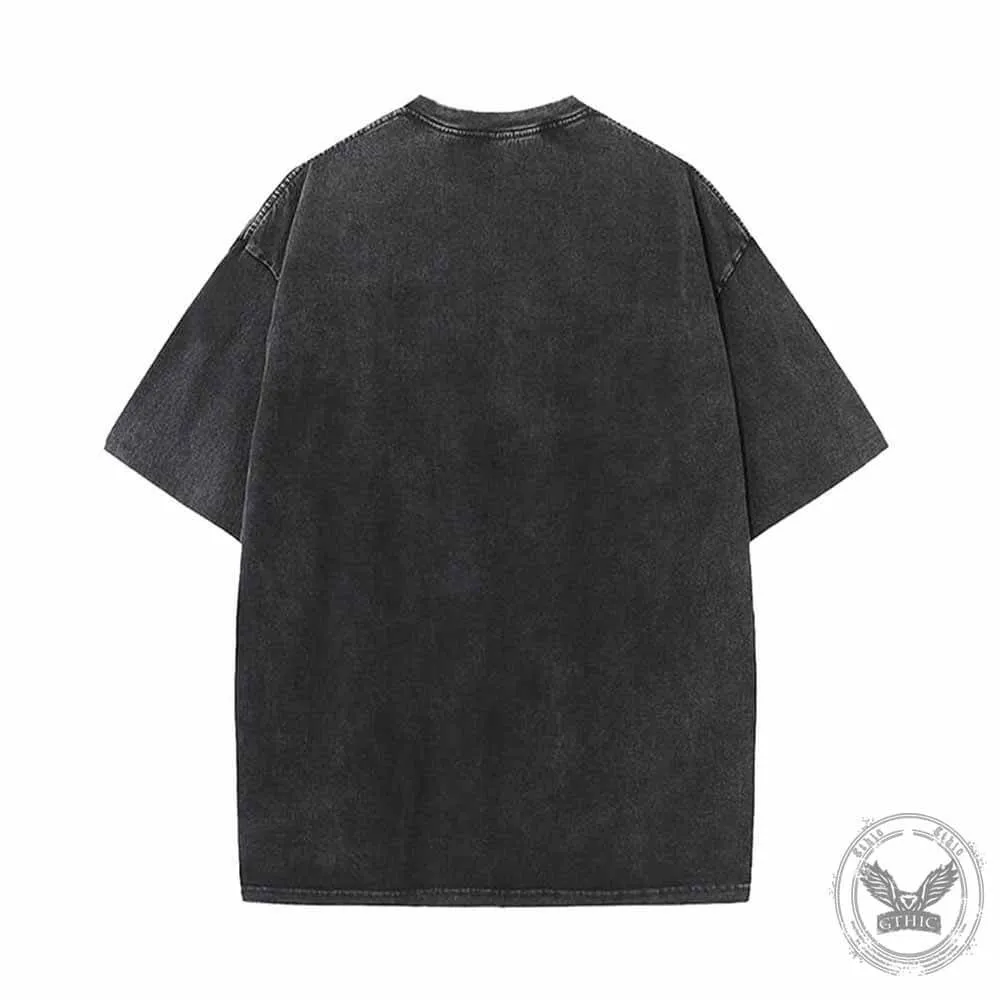 Sons Of Aspirin Skull Biker Vintage Washed T-shirt
