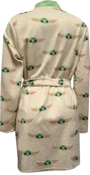 Star Wars Mandalorian Grogu Ladies Silky Fleece Robe