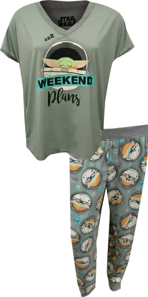 Star Wars Mandalorian Grogu Weekend Plans Pajama
