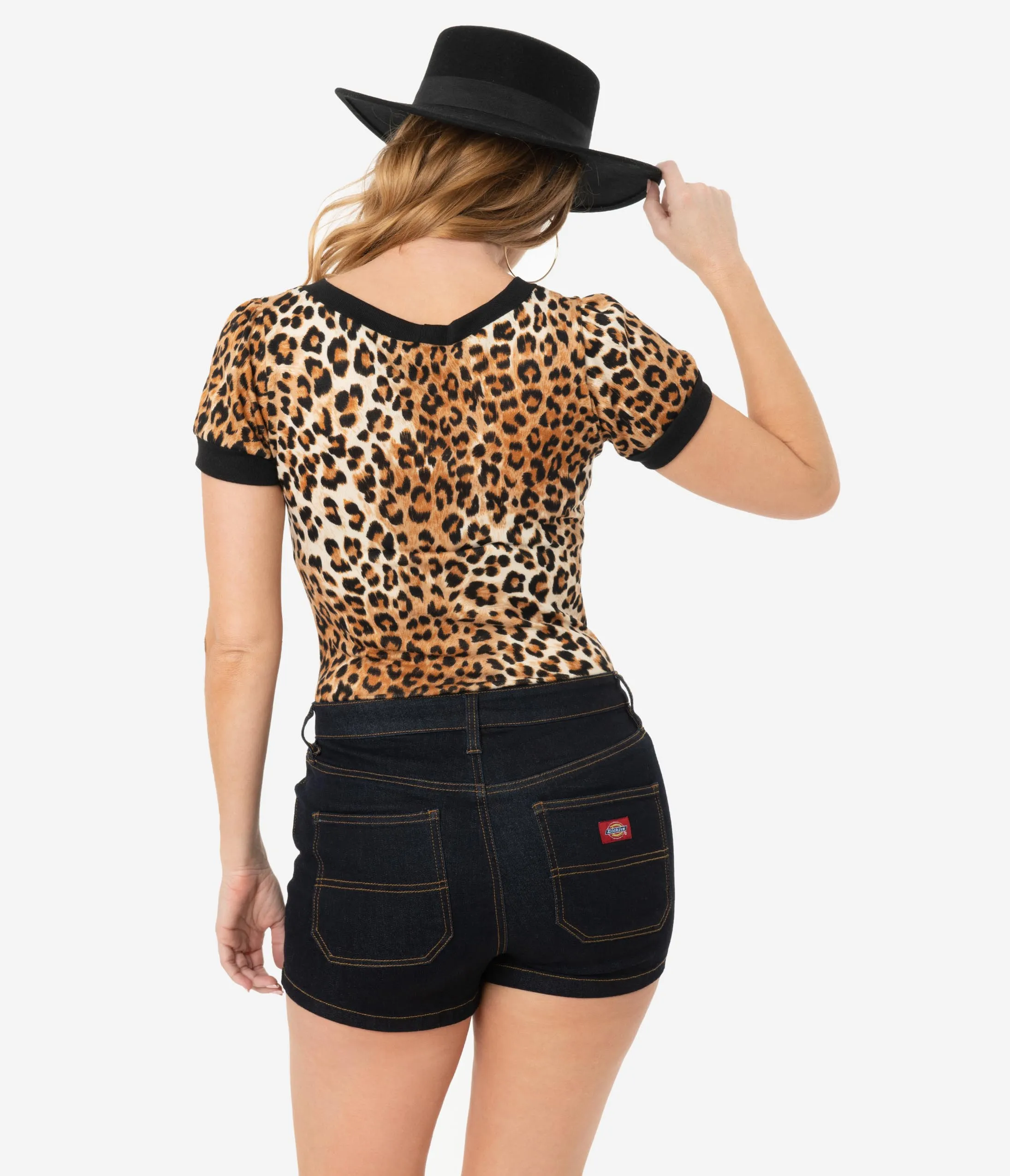 Steady Retro Leopard Print Sweater Top