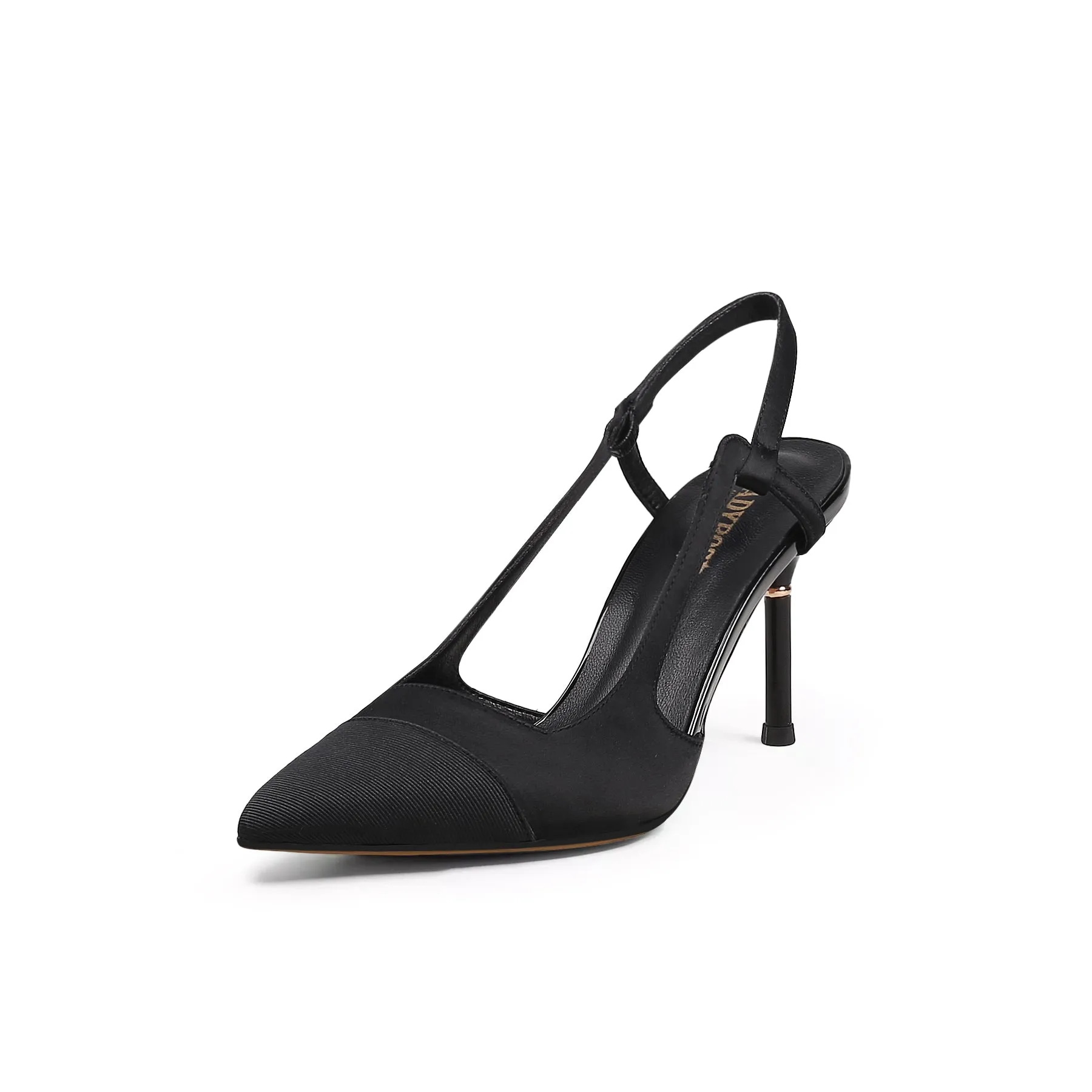 Suede Cap Classic Slingback Kitten Pumps