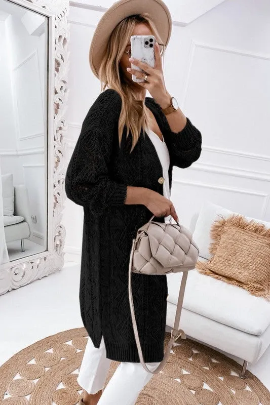 Sweater button cardigan