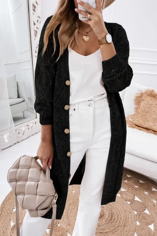 Sweater button cardigan