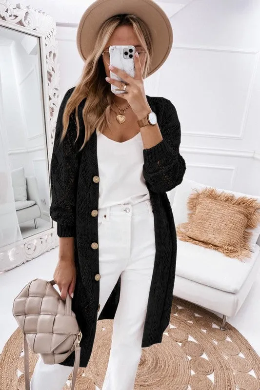 Sweater button cardigan