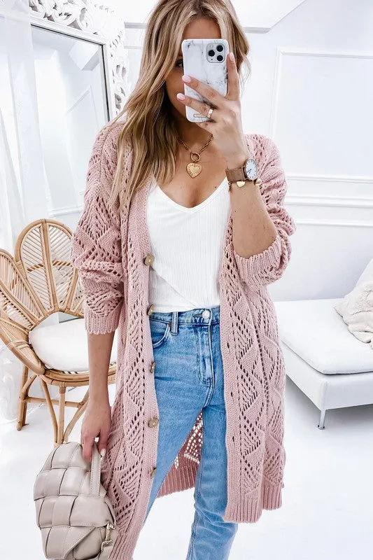 Sweater button cardigan