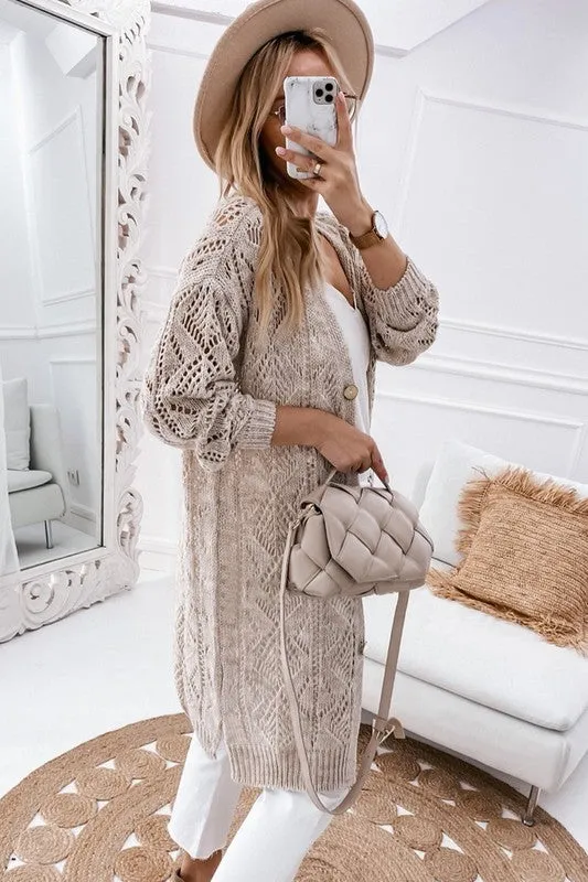 Sweater button cardigan