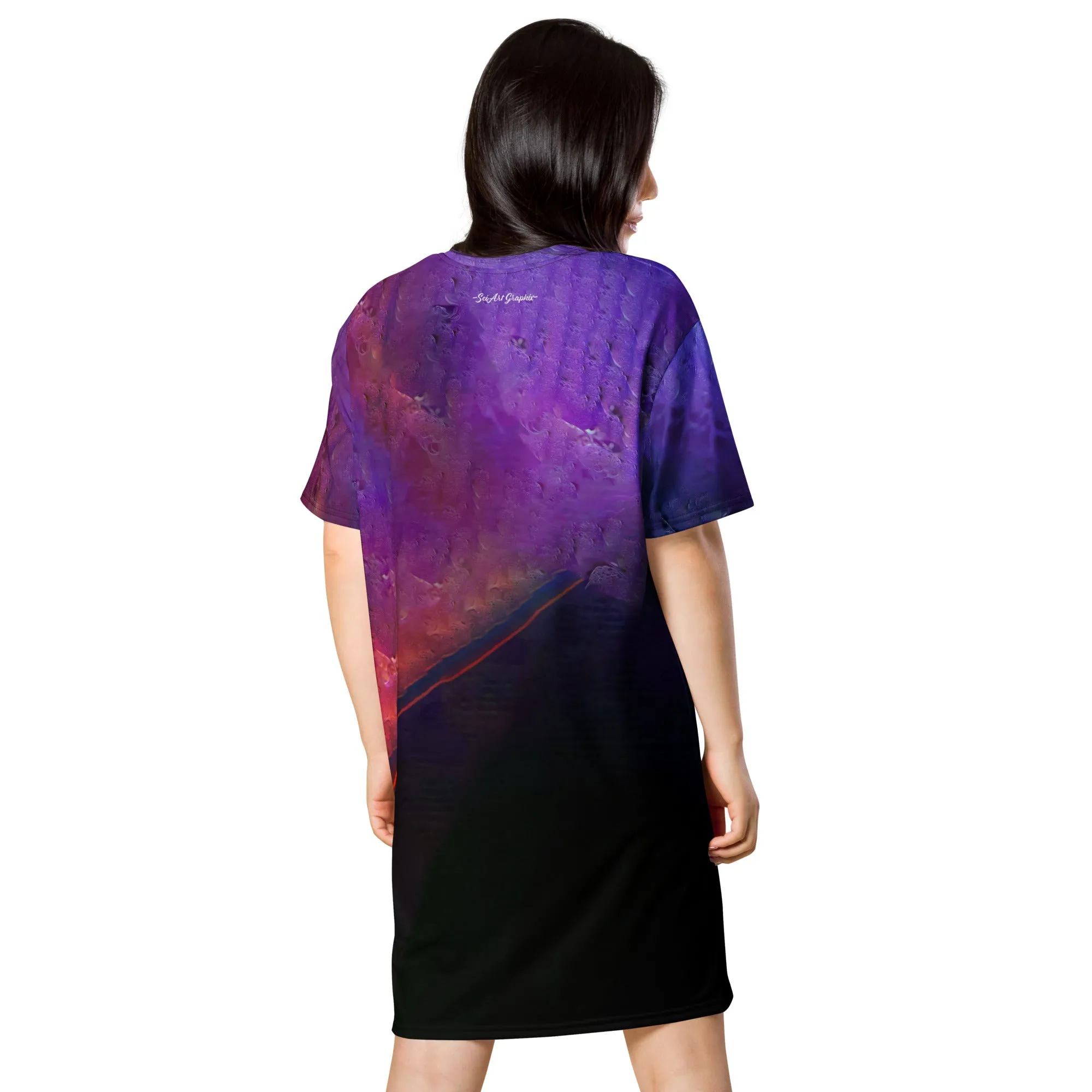 T-Shirt Dress Blooming Purple Cell