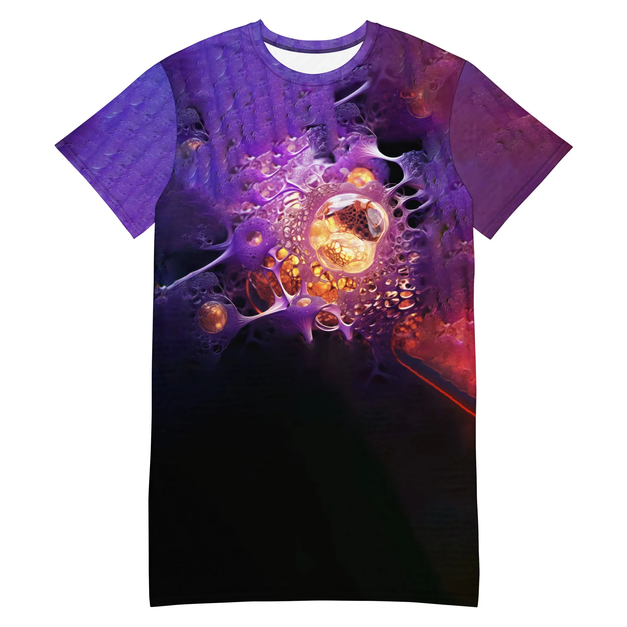 T-Shirt Dress Blooming Purple Cell