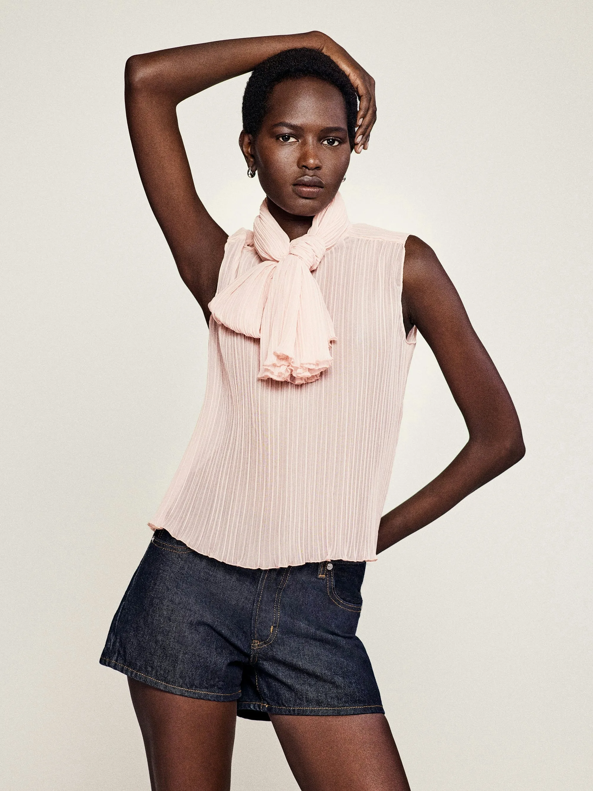 The Knot Blouse -- Light Pink