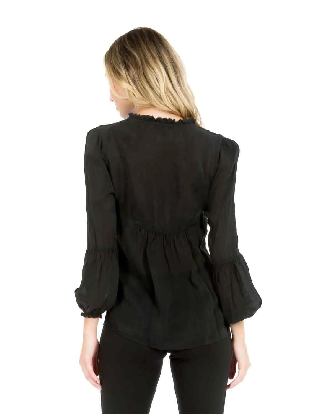 Tianello "Antionette"  Blouse - Sueded CUPRO Rayon Georgette