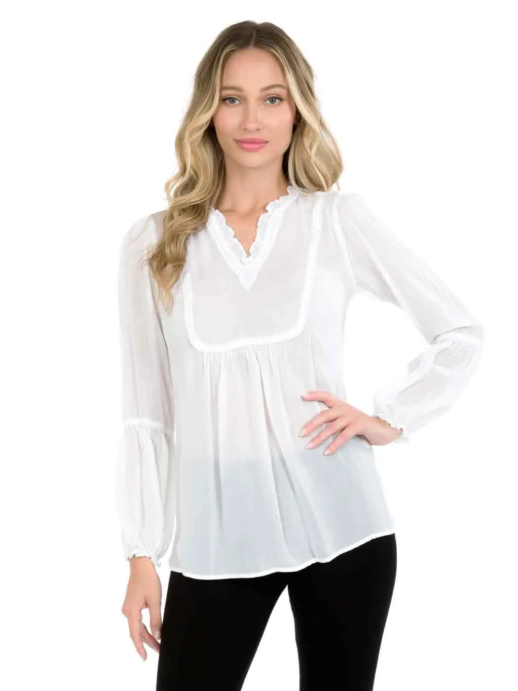 Tianello "Antionette"  Blouse - Sueded CUPRO Rayon Georgette