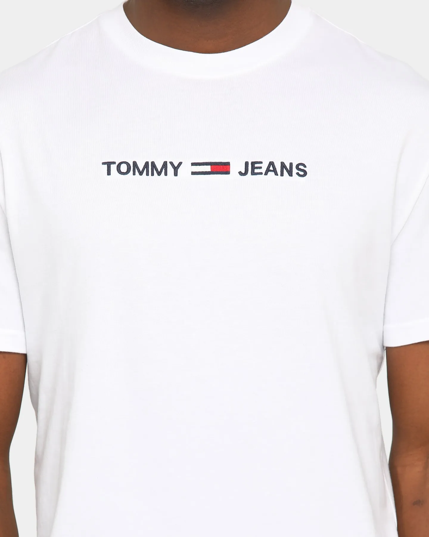Tommy Jeans Straight Logo T-Shirt White