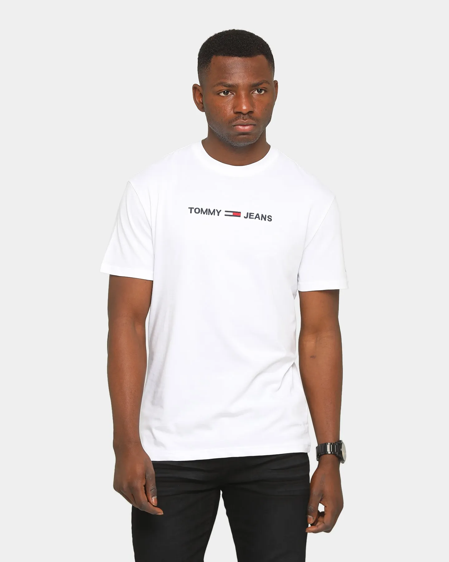 Tommy Jeans Straight Logo T-Shirt White