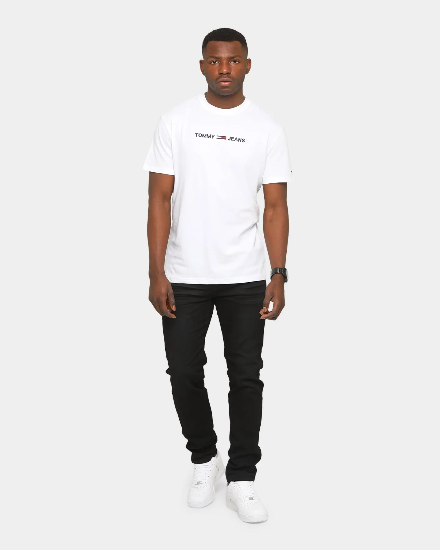 Tommy Jeans Straight Logo T-Shirt White