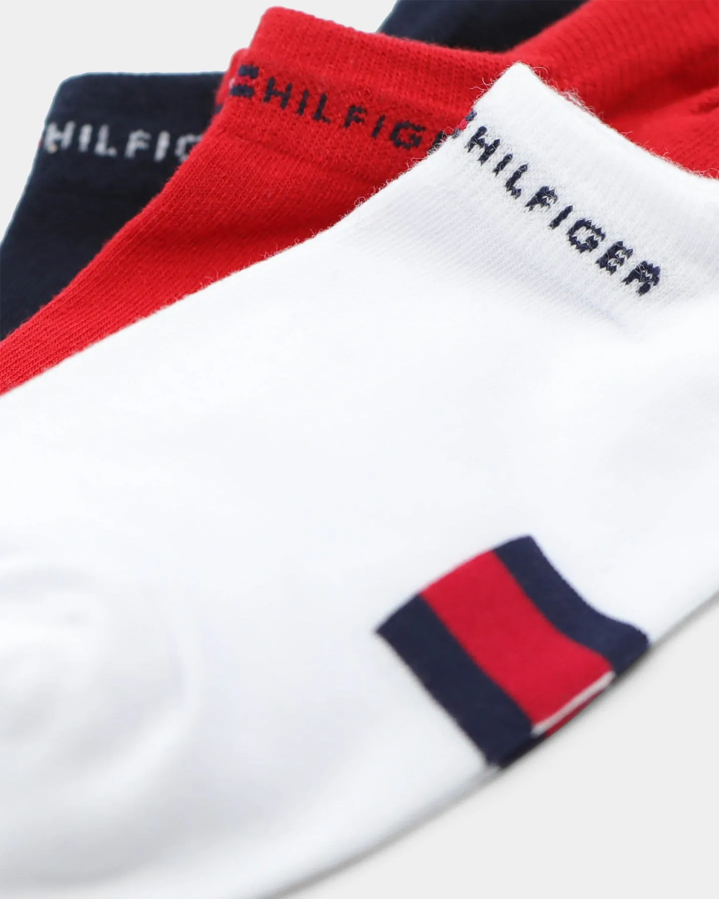 Tommy Jeans Women's 3PK Flag Logo Liner Multi/Red/White