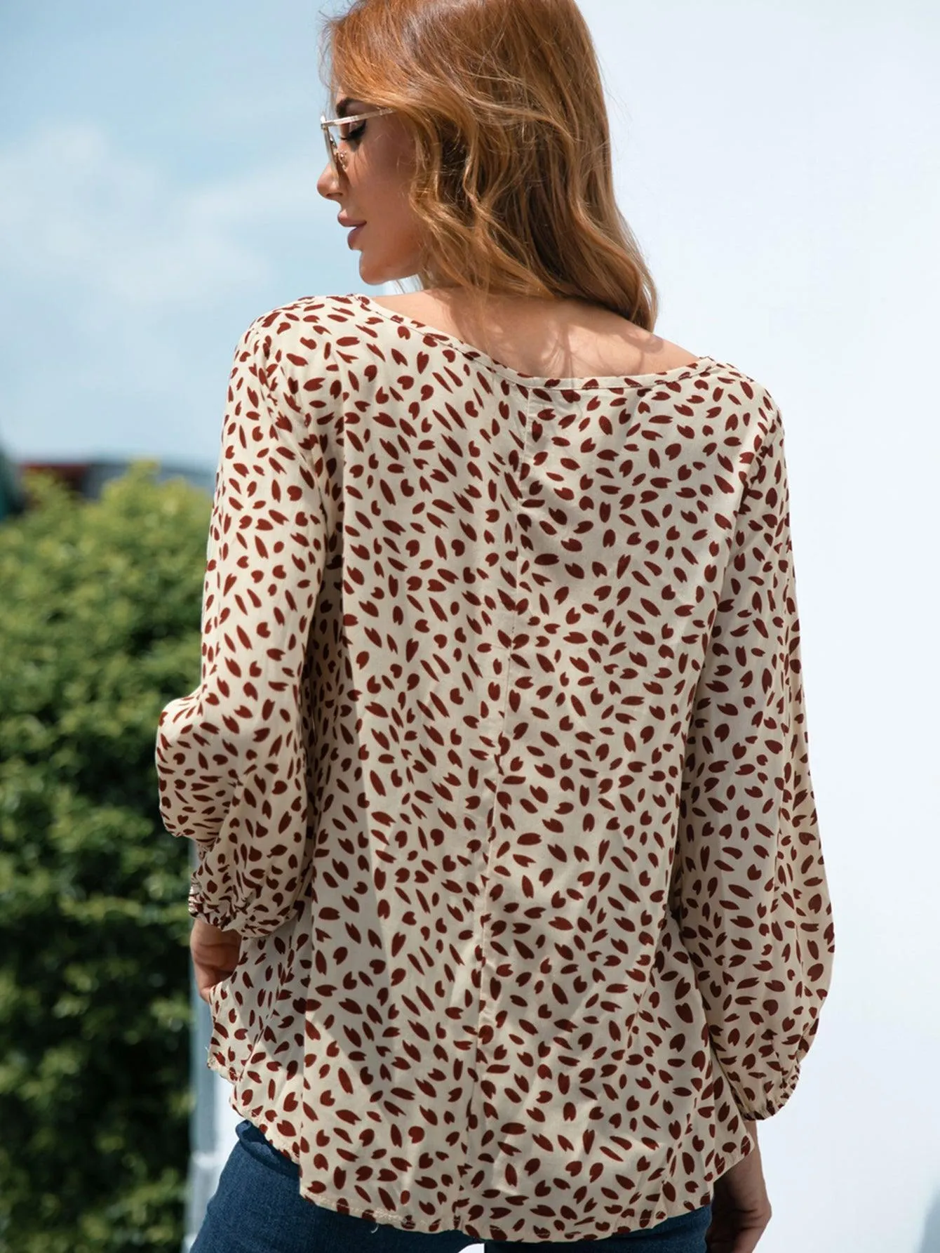 Unfiltered Me Long Sleeve V Neck Blouse