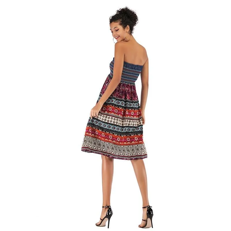 Versatile Boho Print Dress