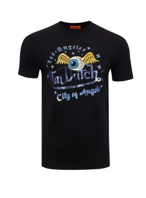 Von Dutch T-Shirt - Flames - Black And Silver Blue - 07