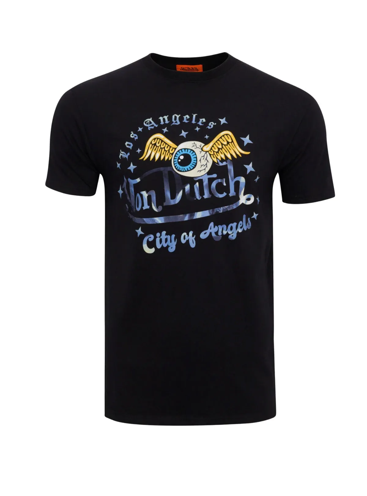 Von Dutch T-Shirt - Flames - Black And Silver Blue - 07