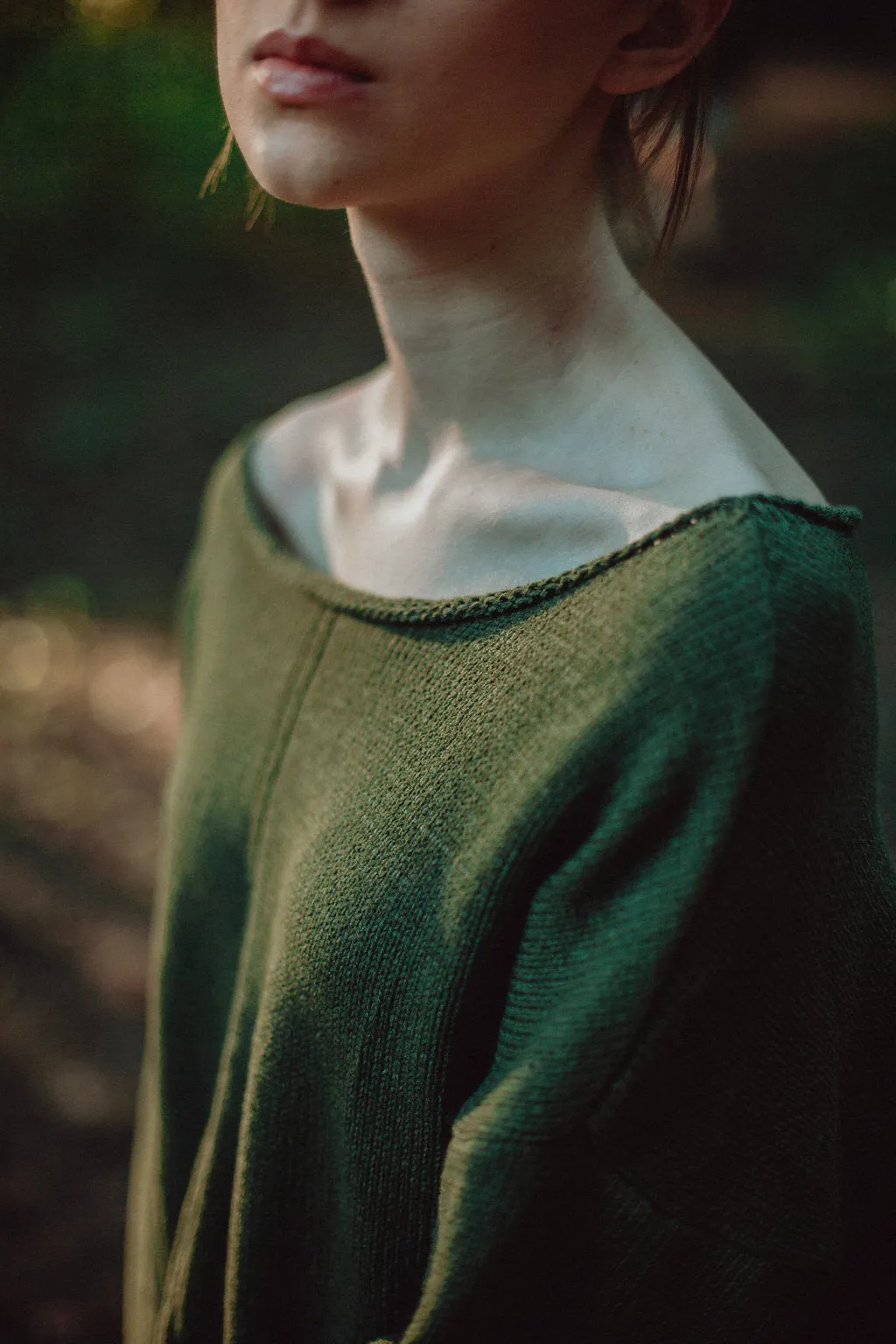 Warm alpaca wool sweater Moss khaki | VÉJA
