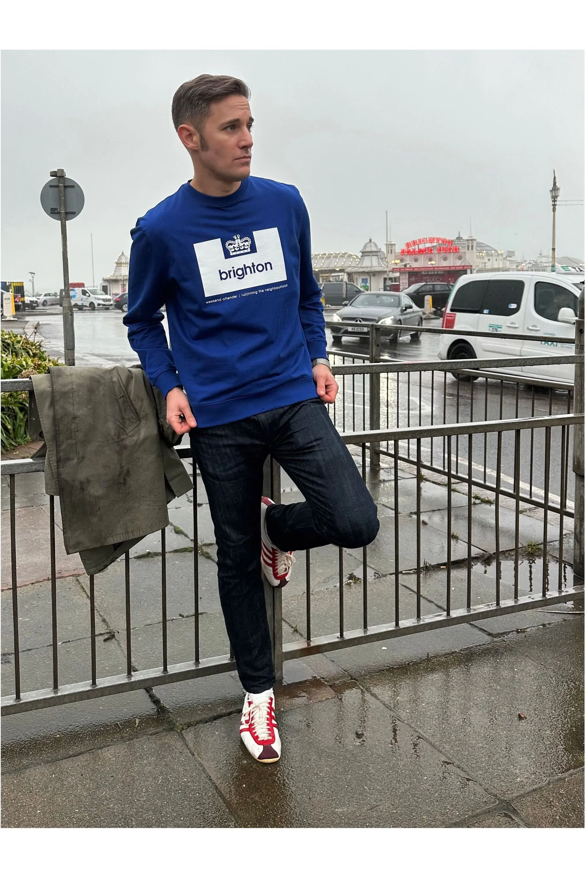 Weekend Offender x Modfather Clothing - Brighton Electric Blue - Sweatshirt
