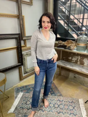 Wesley Judy Blue Boyfriend Jeans with Cuff