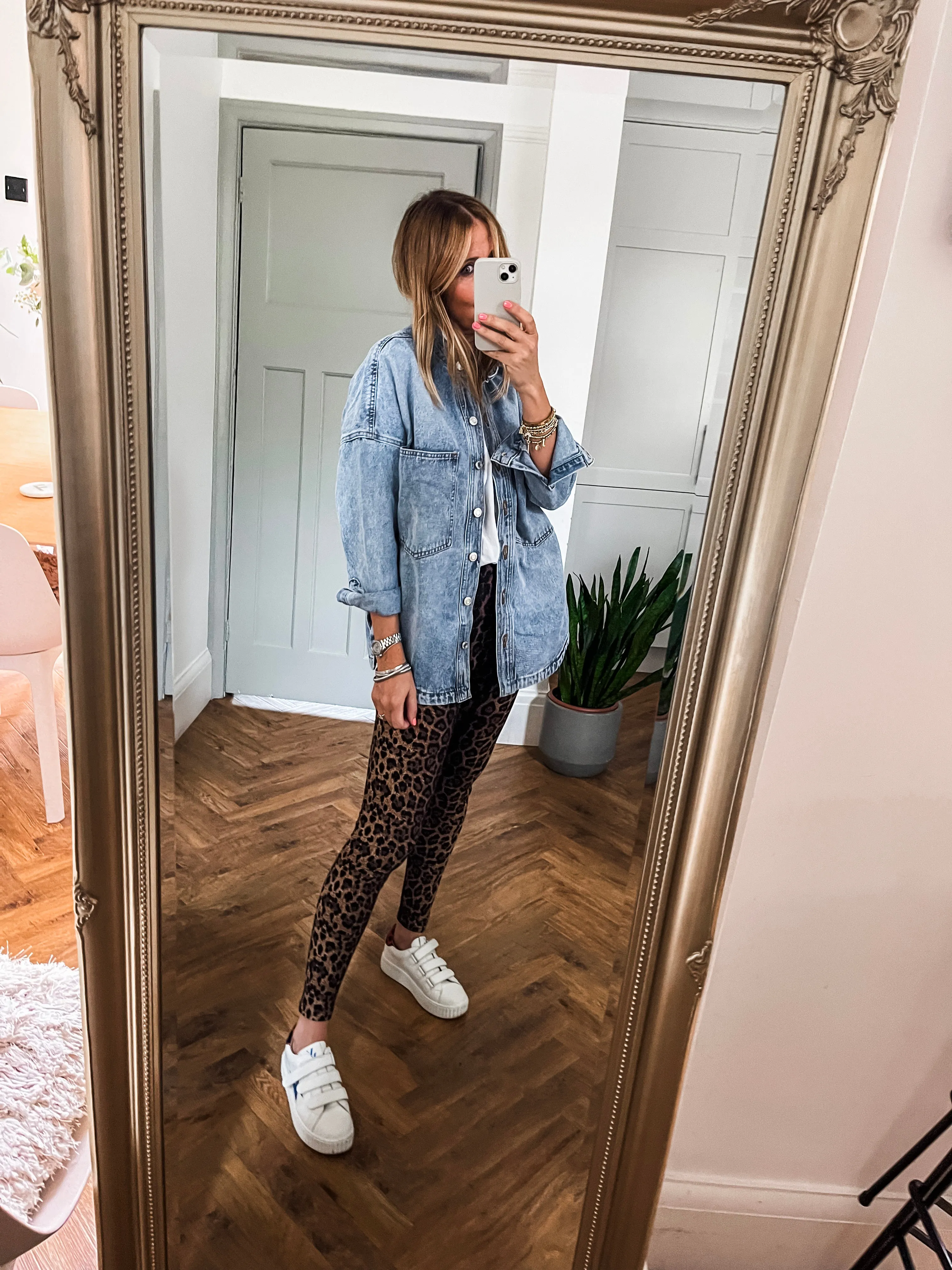 Wide-Front Pocket Denim Jacket