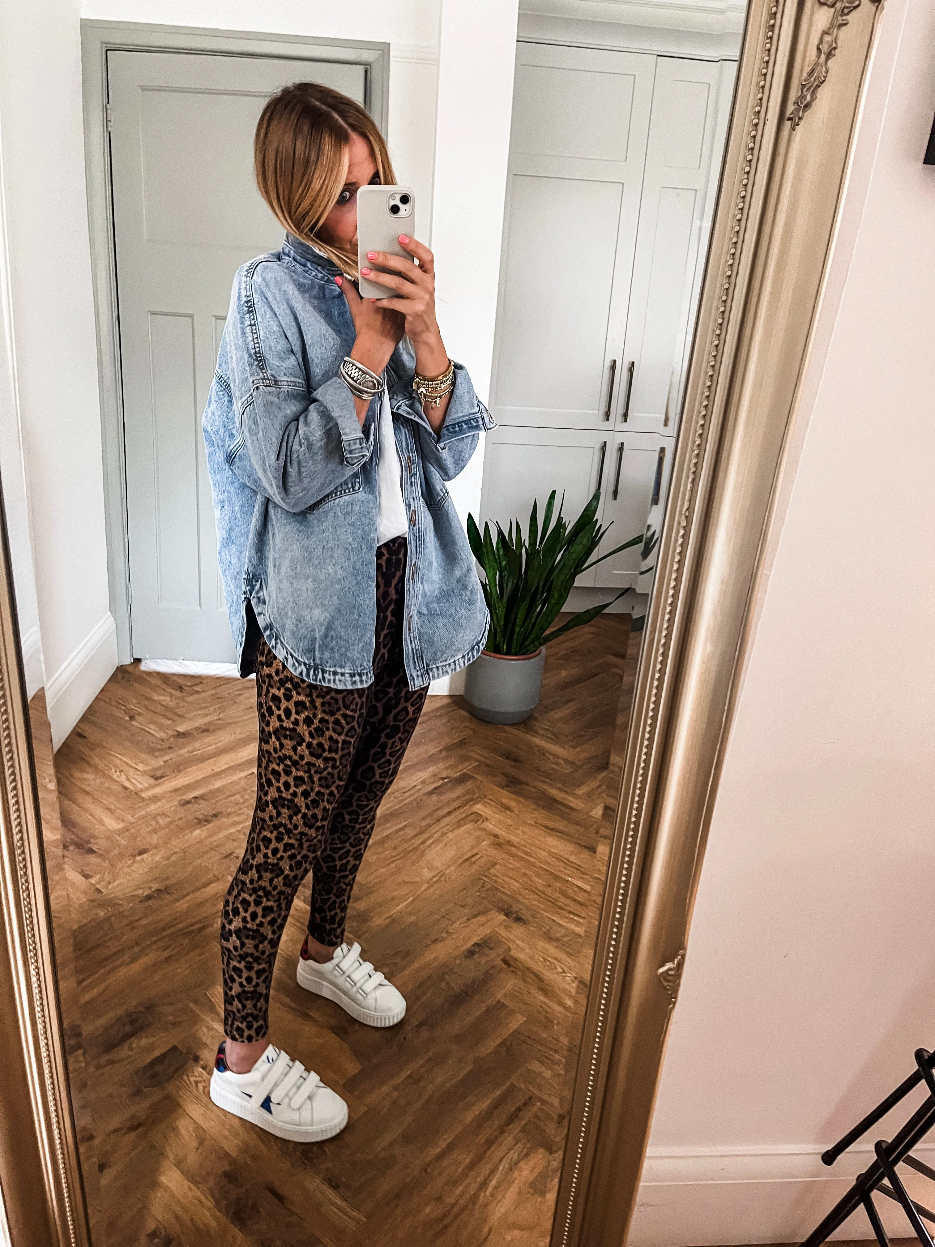 Wide-Front Pocket Denim Jacket