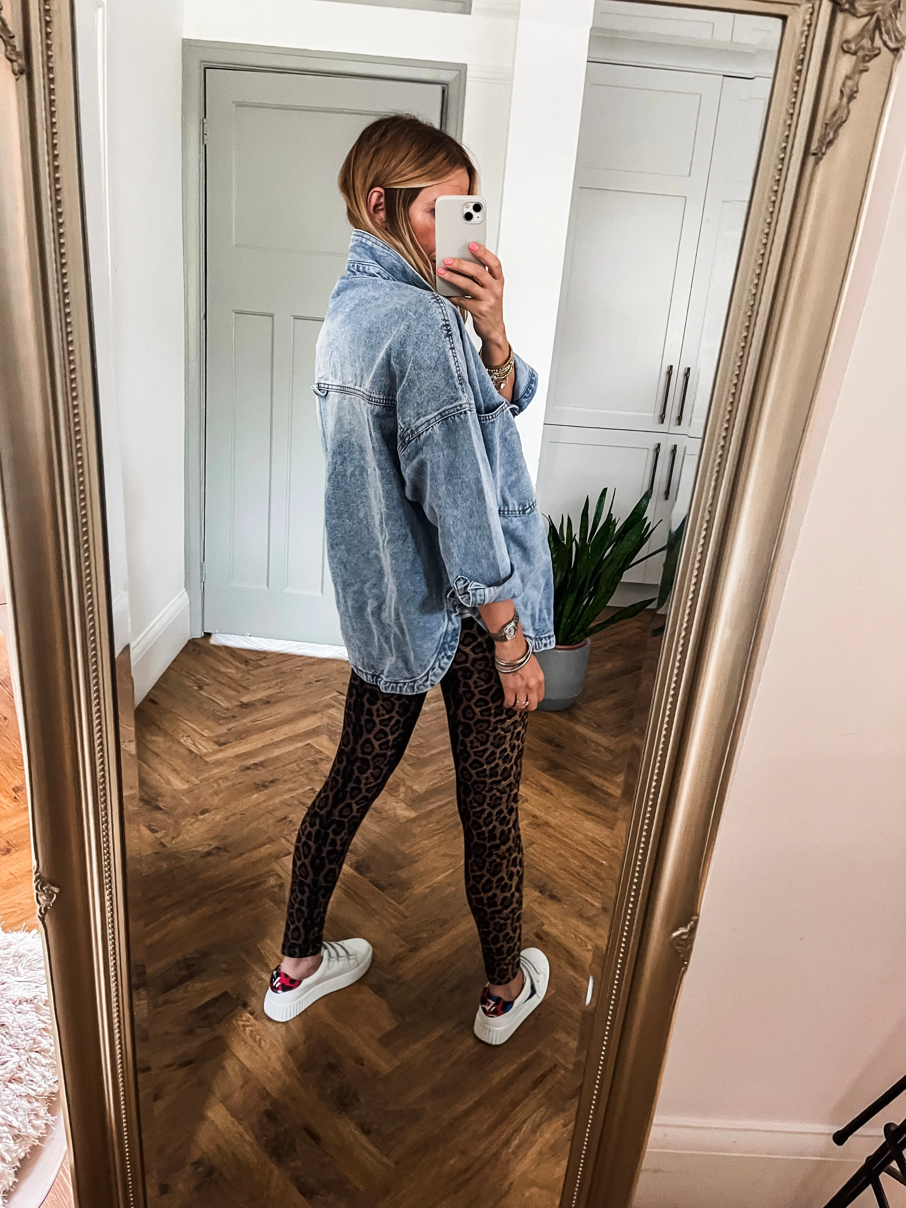 Wide-Front Pocket Denim Jacket