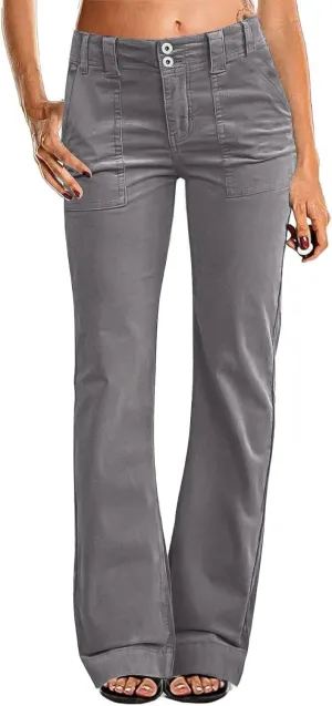Wide Leg Pants for Women, Straight Leg High Waisted Pants Wide Baggy