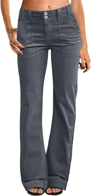 Wide Leg Pants for Women, Straight Leg High Waisted Pants Wide Baggy