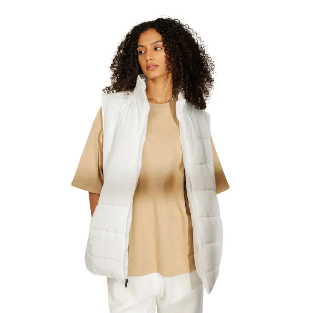 WinterLite Sleeveless Vest In Off White