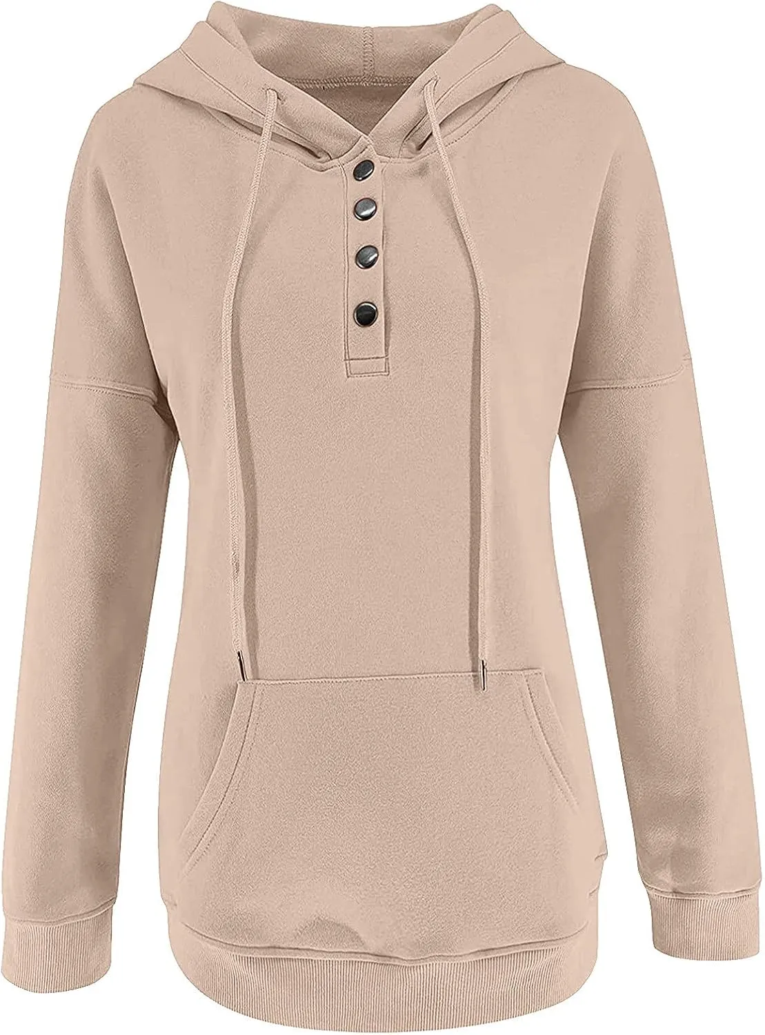 Womens Casual Hoodies Pullover Tops,2022 Fall Clothes Drawstring Long Sleeve Sweatshirts with Pocket