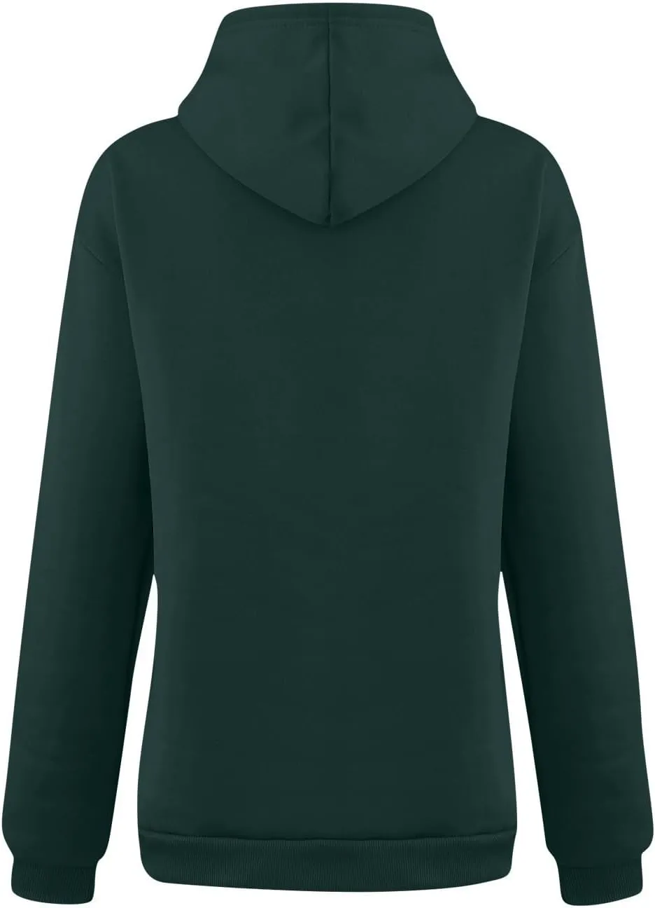 Womens Hoodies Fall Oversized Sweatshirt Preppy Fleece Pullover Solid Color Comfort Hoodie With Pockets