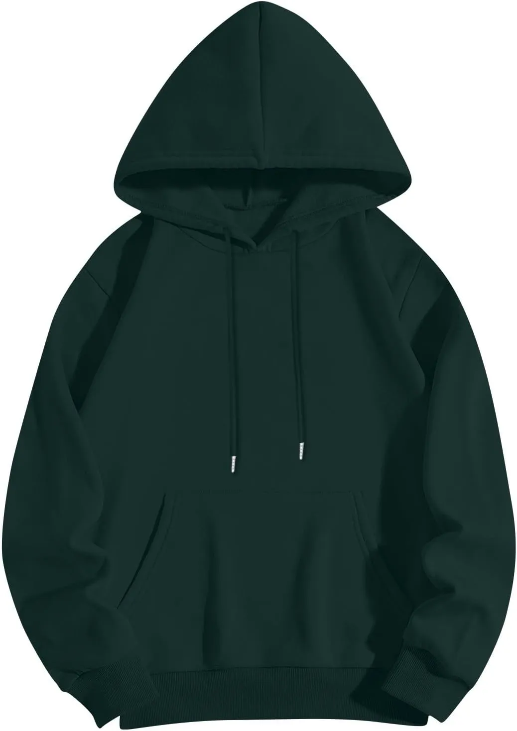 Womens Hoodies Fall Oversized Sweatshirt Preppy Fleece Pullover Solid Color Comfort Hoodie With Pockets