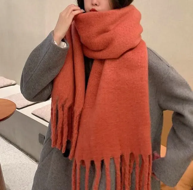 Women's Mohair Winter Scarf – Thick Warm Shawl