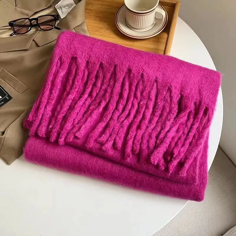 Women's Mohair Winter Scarf – Thick Warm Shawl
