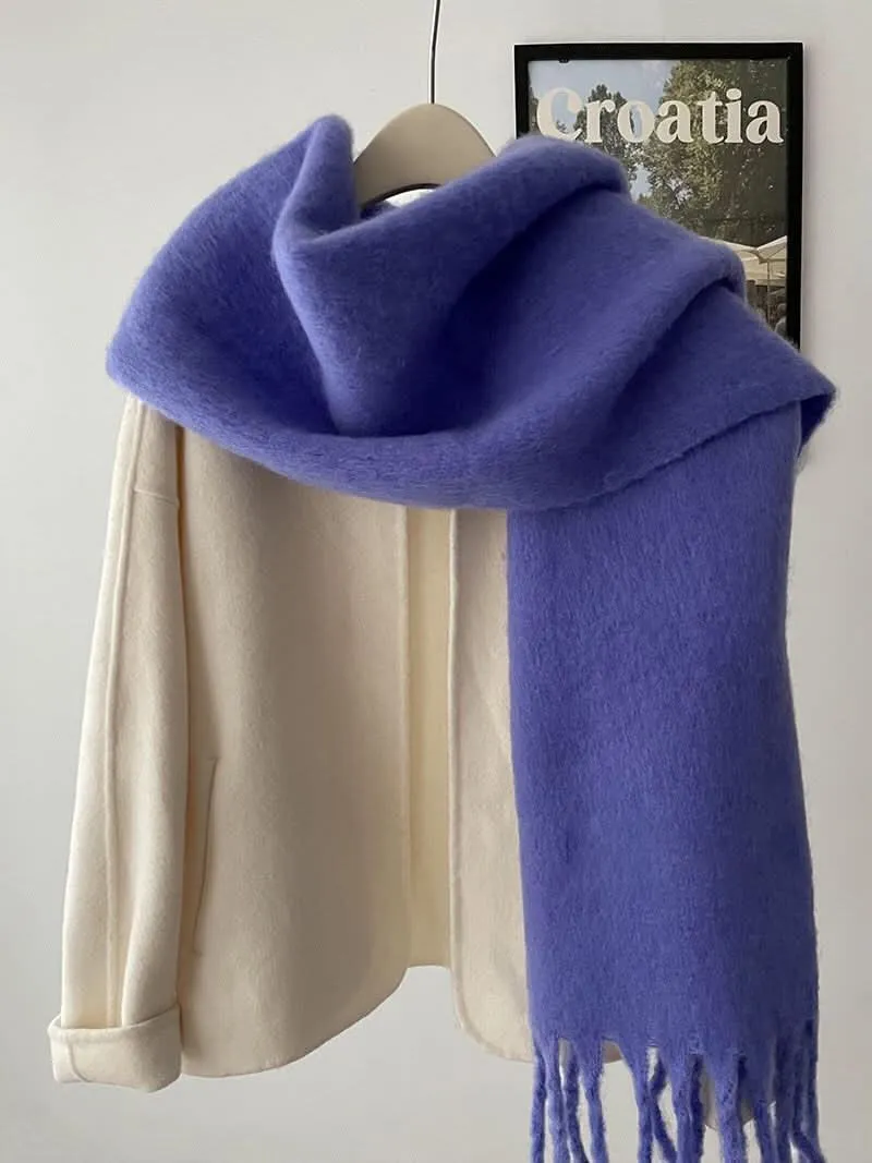 Women's Mohair Winter Scarf – Thick Warm Shawl