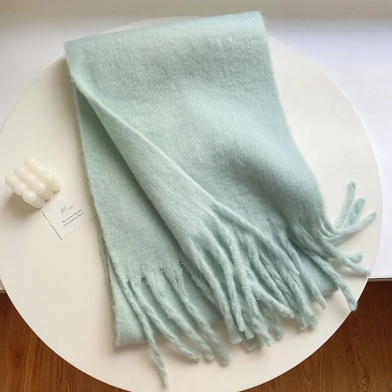 Women's Mohair Winter Scarf – Thick Warm Shawl