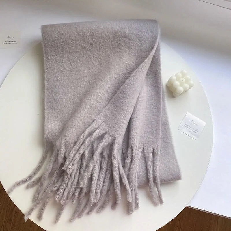 Women's Mohair Winter Scarf – Thick Warm Shawl