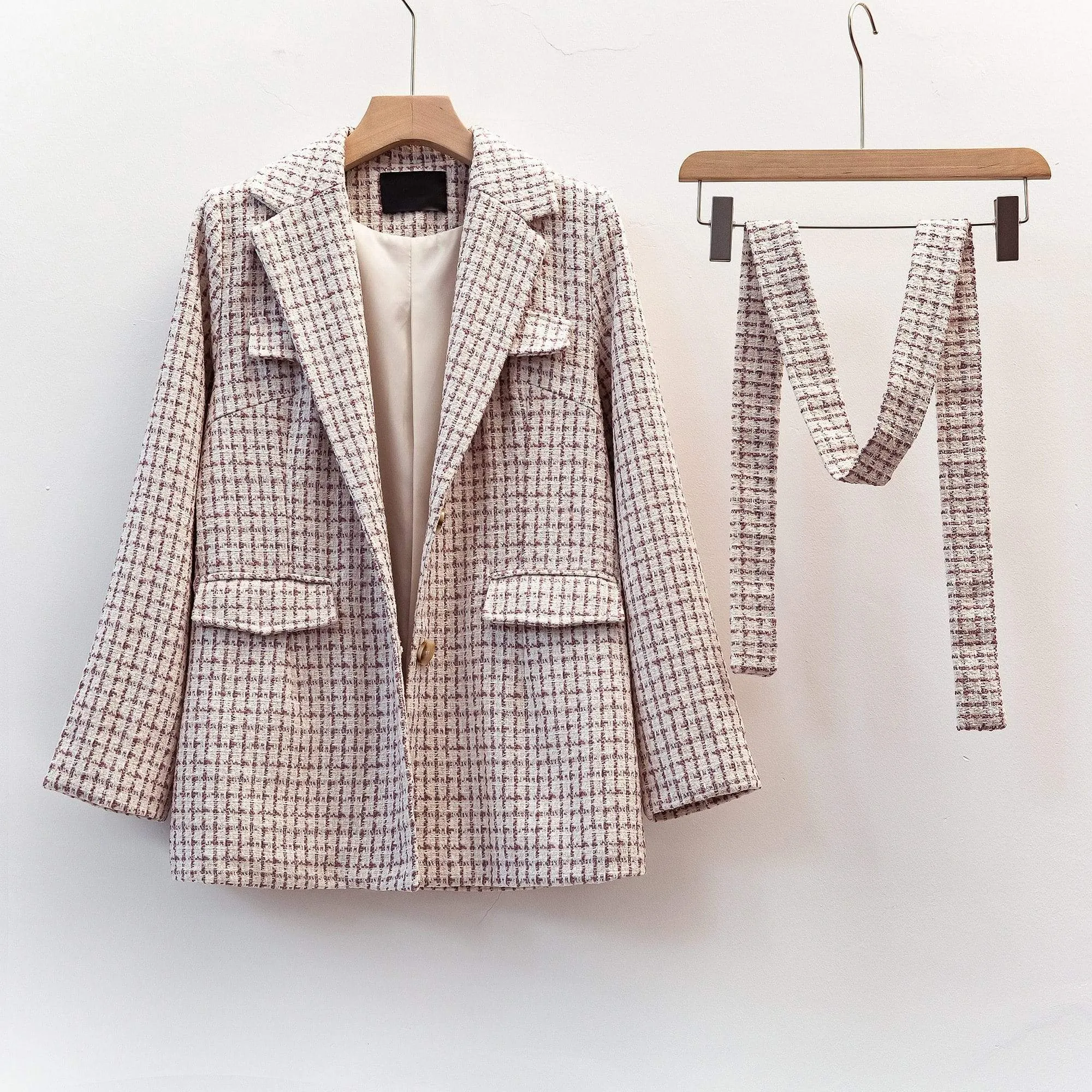 Women's Tweed Winter Jacket Coat