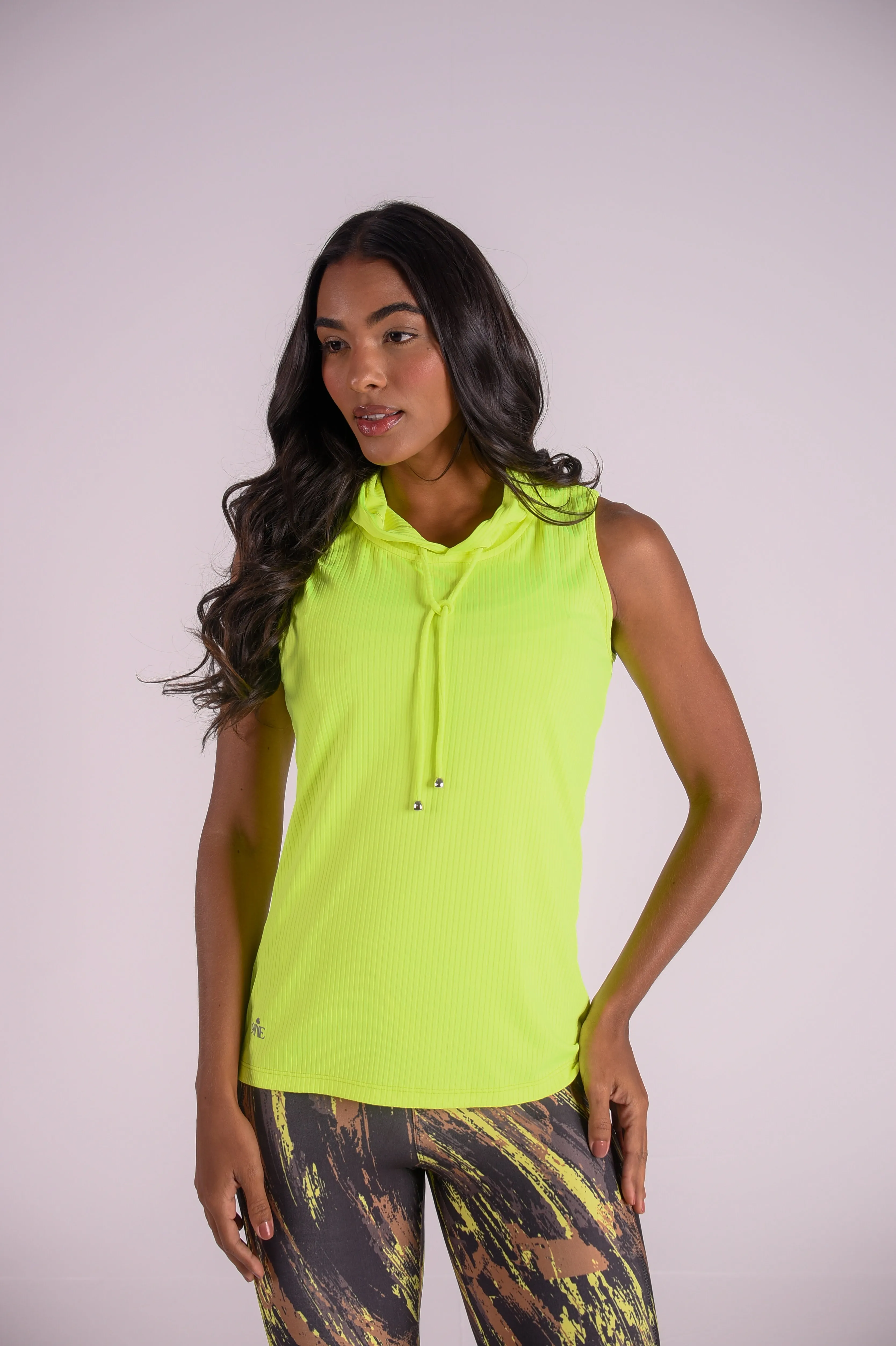 Yellow Ribbed Hoodie